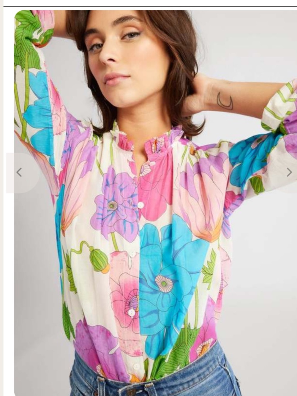 Mille resort Francesca floral button down